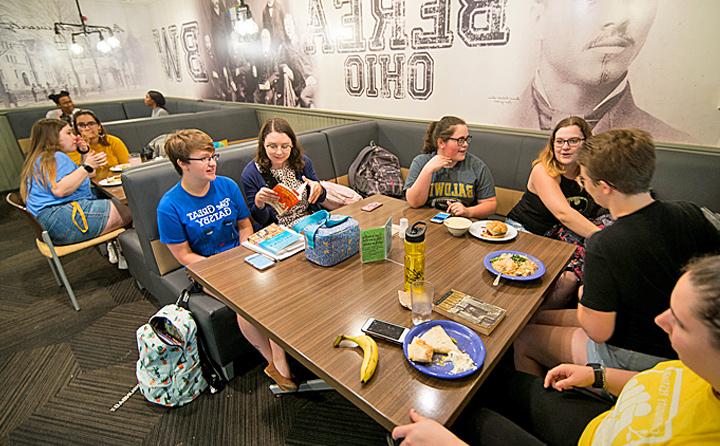Image of Students in Strosacker Hall Dining Area